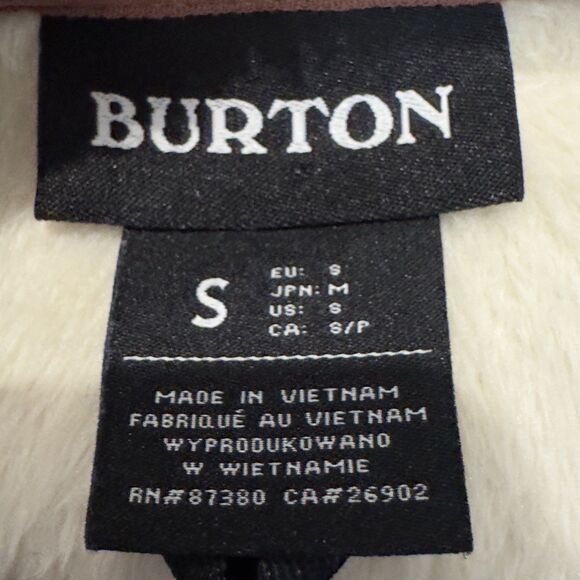 Burton Fleece Lined Hooded Minxy Vest Women's Small Burgundy Great Shape - Picture 3 of 9